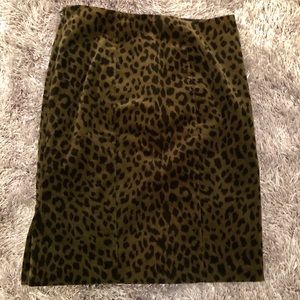 Betsey Johnson velveteen leopard skirt